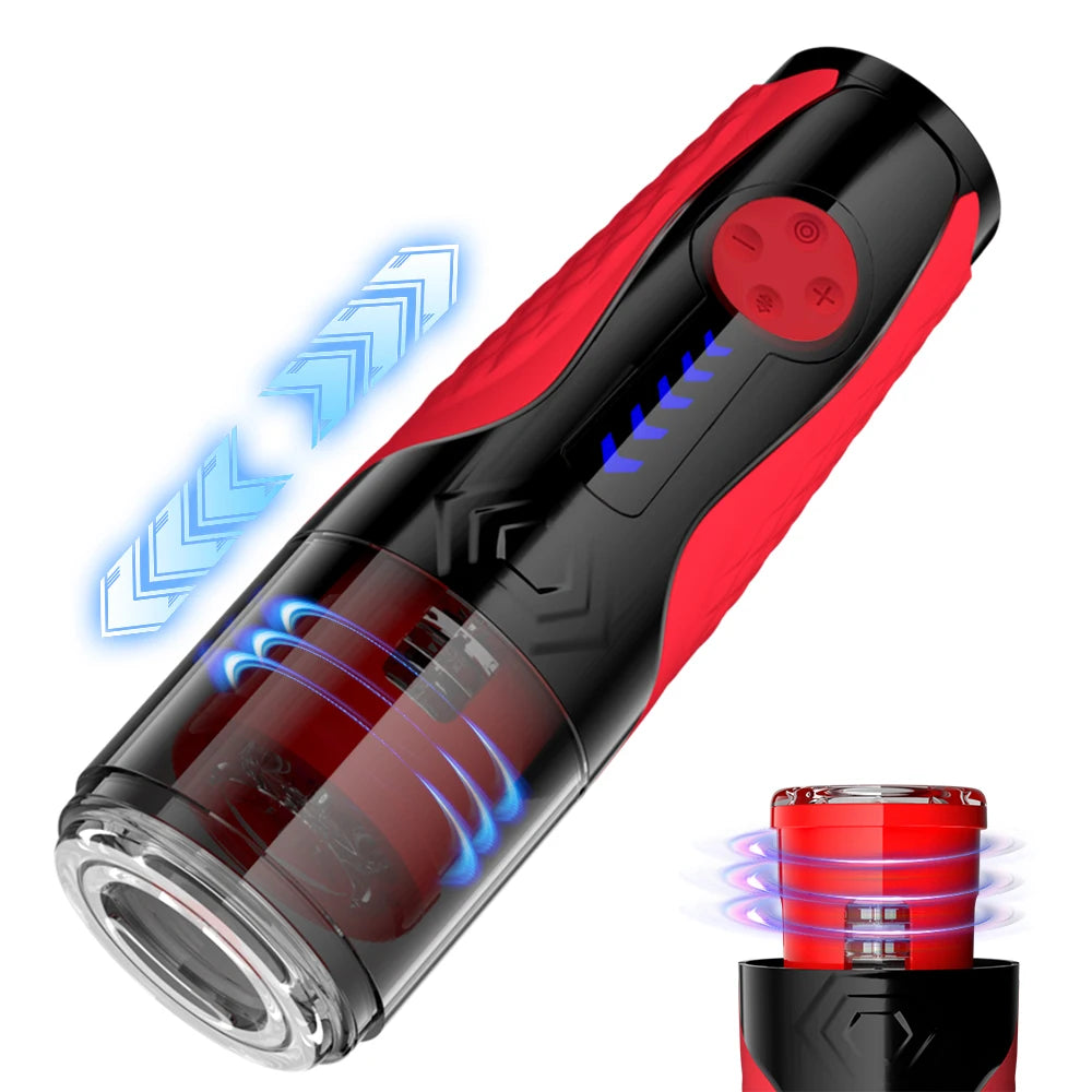 Masturbateur Téléscopique Automatique – Cup Vibrante à Poussée et Rotation pour Homme