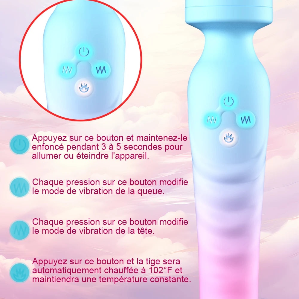Vibromasseur AV Puissant pour Femme – Stimulation Point G, Clitoris & Massage Vaginal