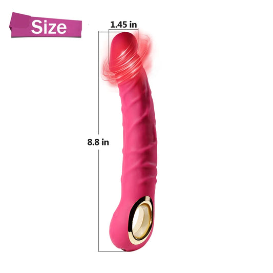 Vibromasseur Réaliste Multifonction – Stimulation Clitoridienne, Point G et Anale | Sextoy Étanche pour Femme avec 10 Modes de Vibration
