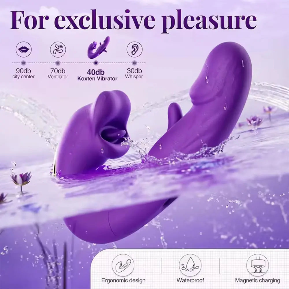 Stimulateur point G pour femmes – 7 modes de vibration, pulsation et stimulation par mouvements de langue – Design ergonomique pour un plaisir intense
