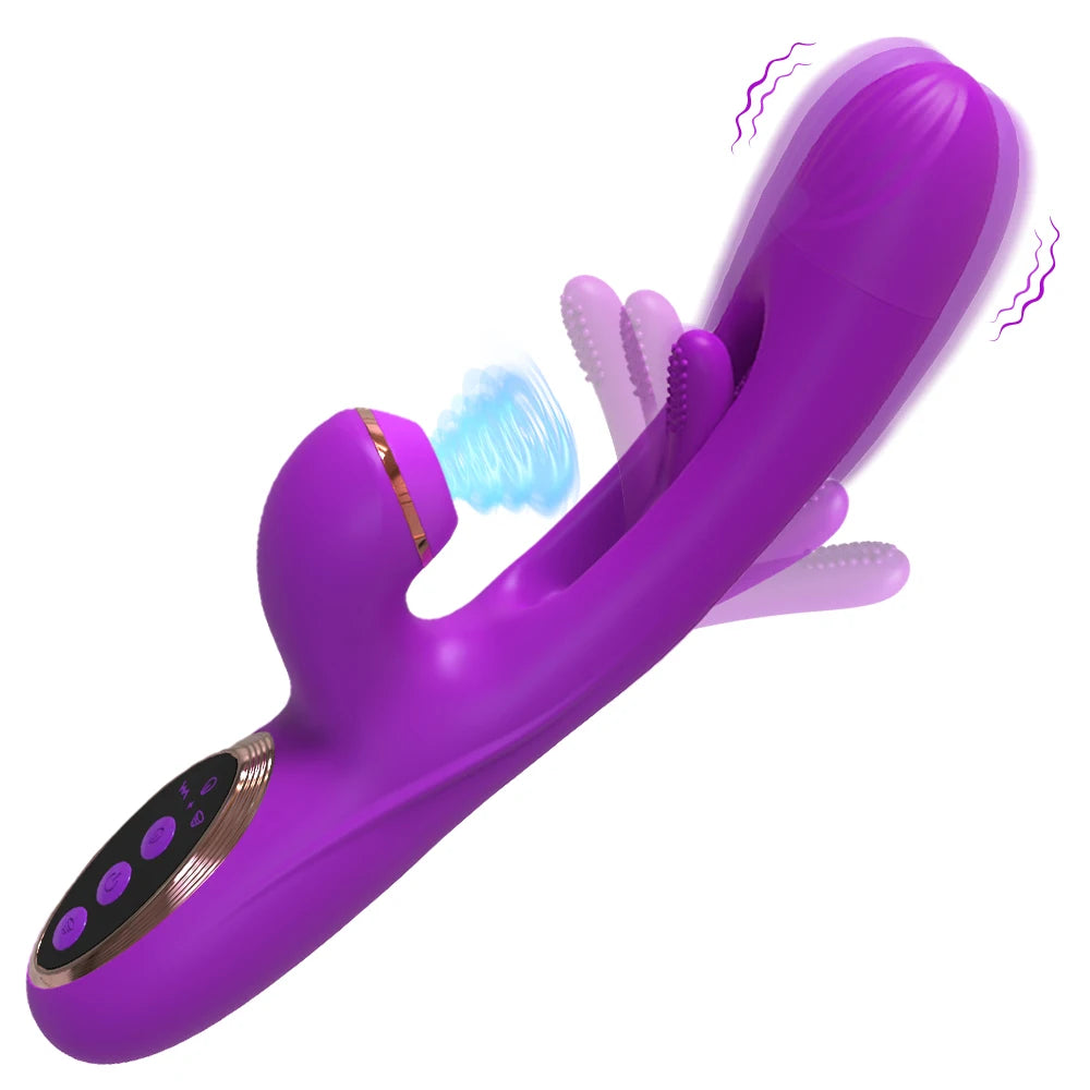 Stimulateur clitoridien nouvelle génération – Vibromasseur "Lapin" avec tapotement, vibration et succion pour des sensations intenses et ciblées