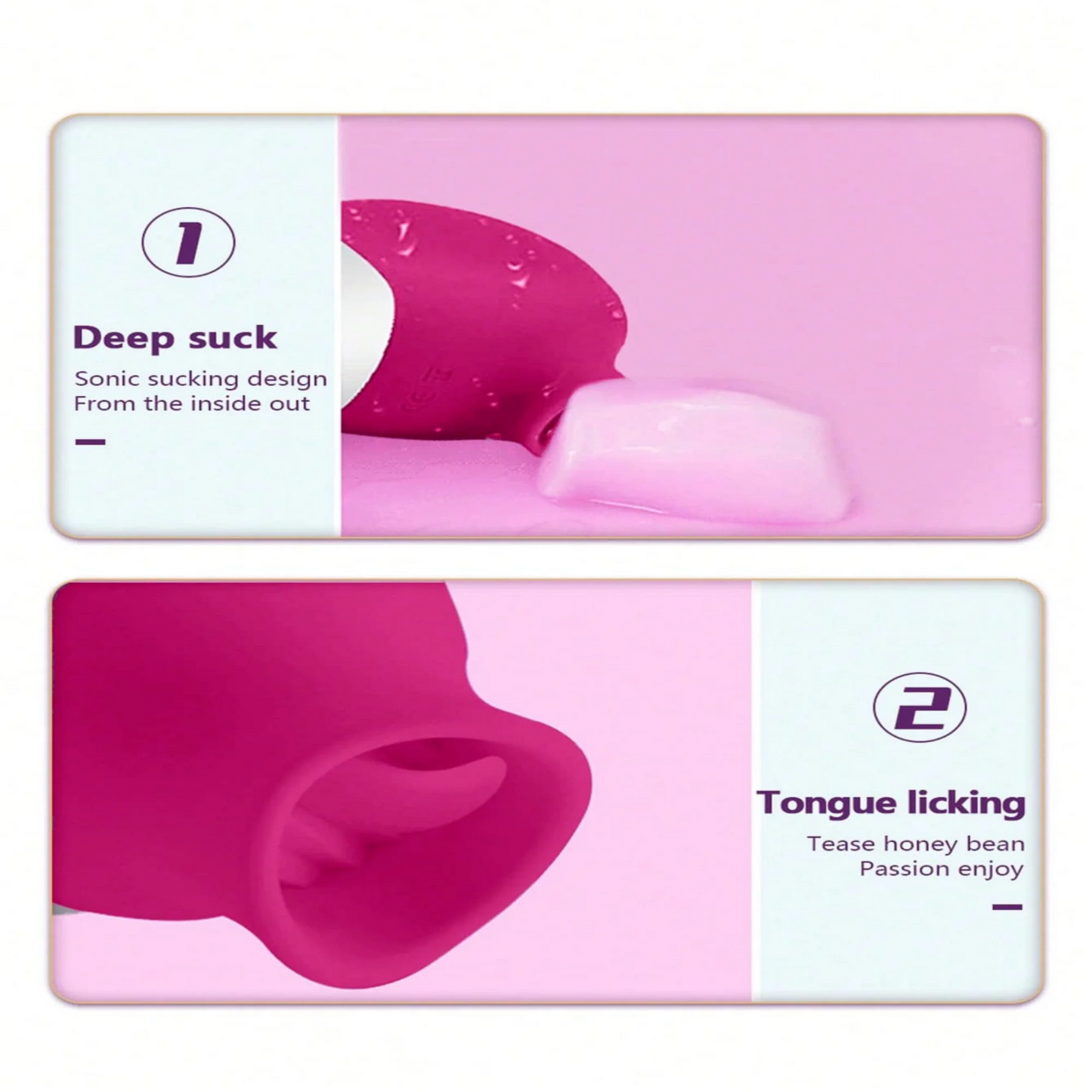 Stimulateur Clitoridien et Vaginal Double Action - Vibreur Succeur et Lècheur pour Femme | Sextoy Adulte