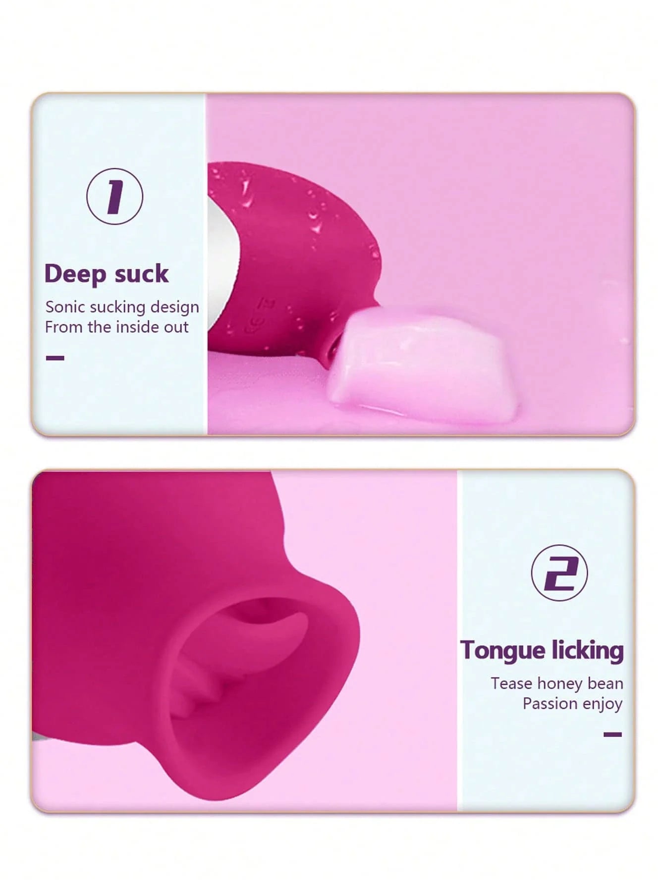 Stimulateur Clitoridien et Vaginal Double Action - Vibreur Succeur et Lècheur pour Femme | Sextoy Adulte