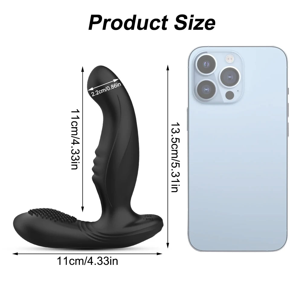 Stimulateur Prostatique Vibrant Connecté - Plug Anal Télécommandé par Application - Sextoy Homme pour Stimulation de la Prostate et Jeux de Couple
