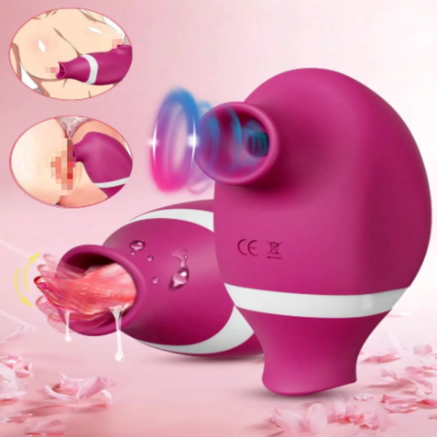 Stimulateur Clitoridien et Vaginal Double Action - Vibreur Succeur et Lècheur pour Femme | Sextoy Adulte