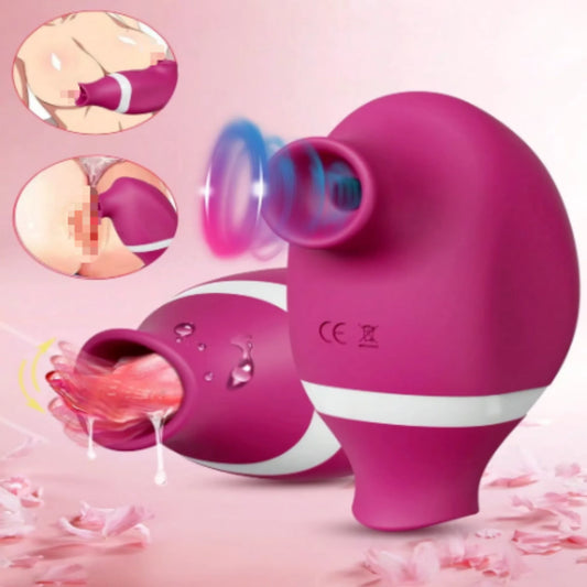 Stimulateur Clitoridien et Vaginal Double Action - Vibreur Succeur et Lècheur pour Femme | Sextoy Adulte