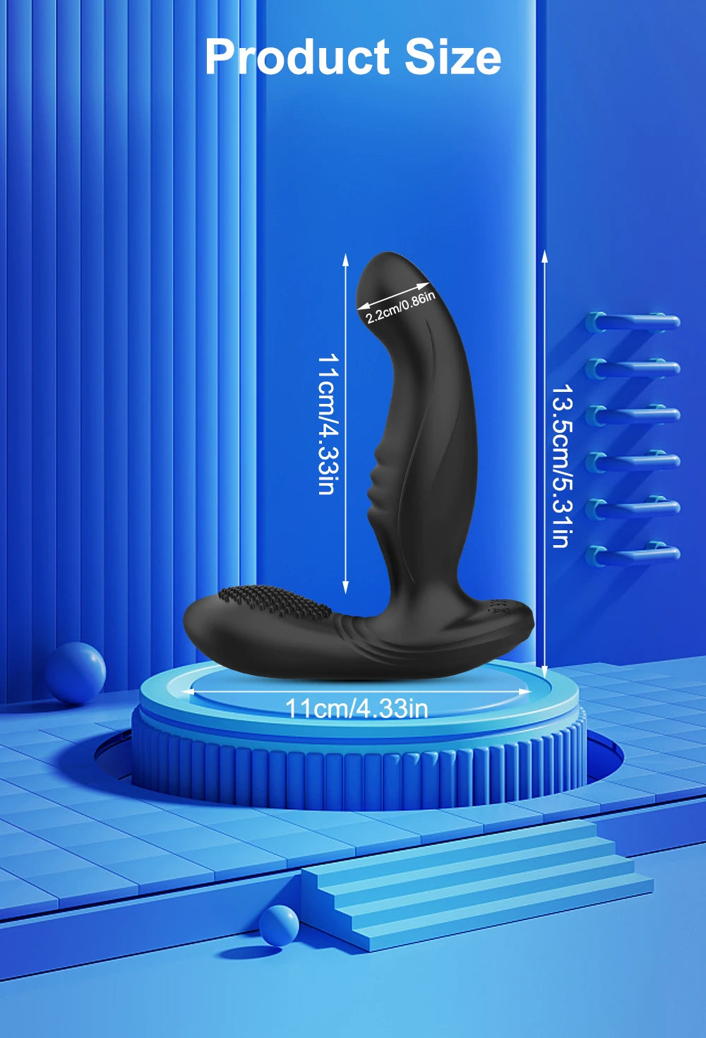 Stimulateur Prostatique Vibrant Connecté - Plug Anal Télécommandé par Application - Sextoy Homme pour Stimulation de la Prostate et Jeux de Couple