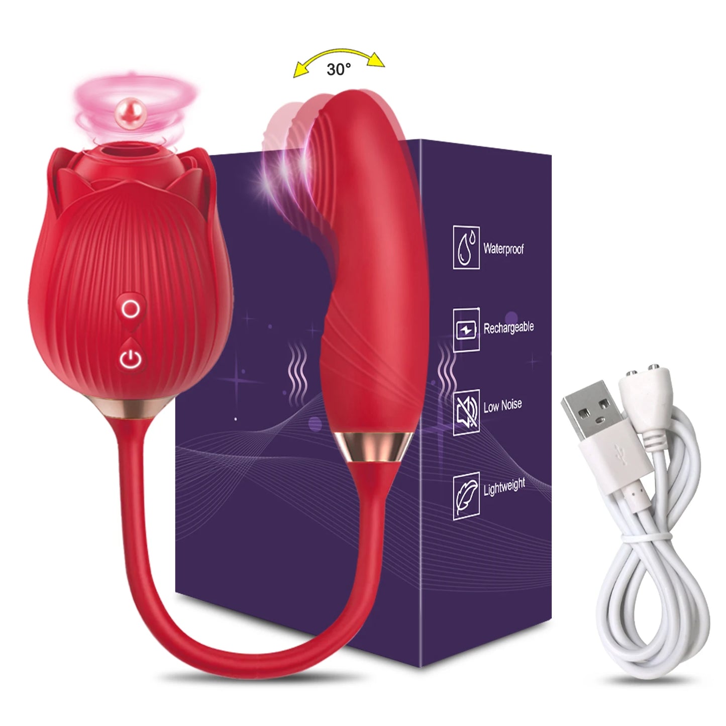 Vibromasseur Suceur de Clitoris – Stimulateur Multi-Zones pour Femme | Clitoris, Mamelons, Point G