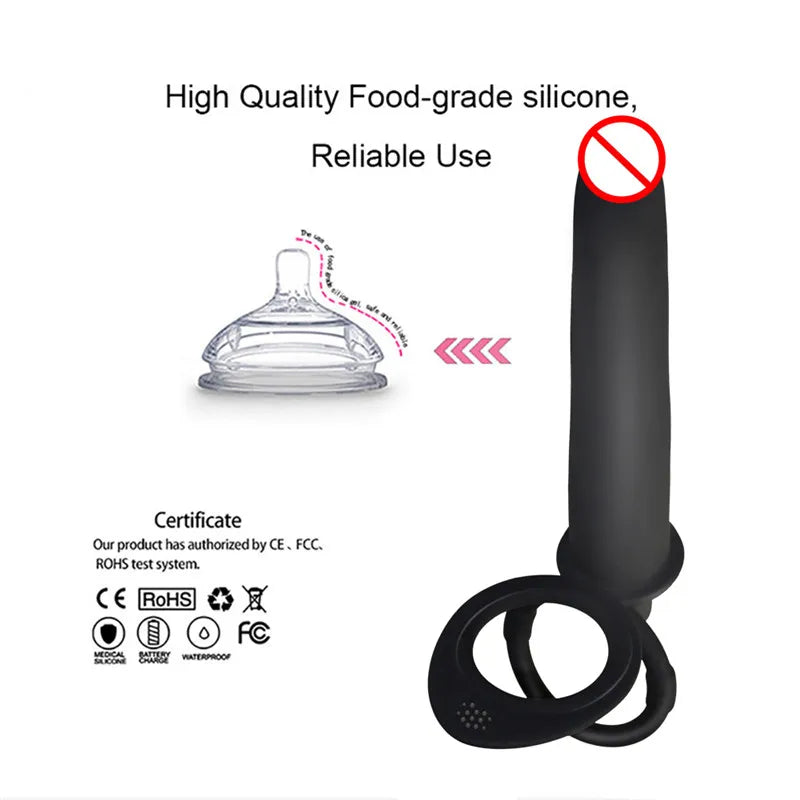 Double Pénétration - Sextoy Vibrant avec Plug Anal et Stimulateur Point G