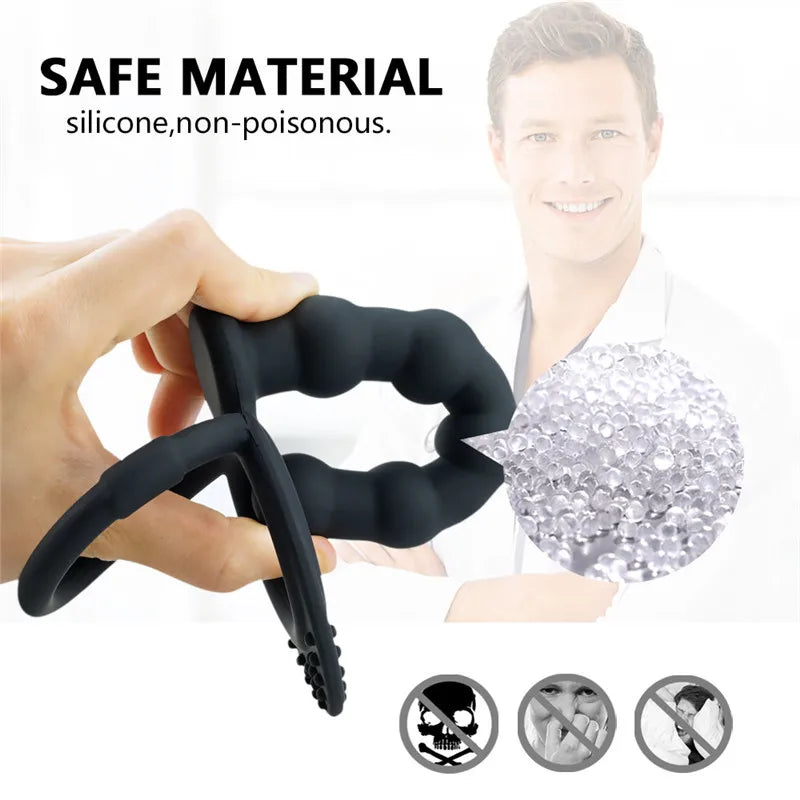 Double Pénétration - Sextoy Vibrant avec Plug Anal et Stimulateur Point G