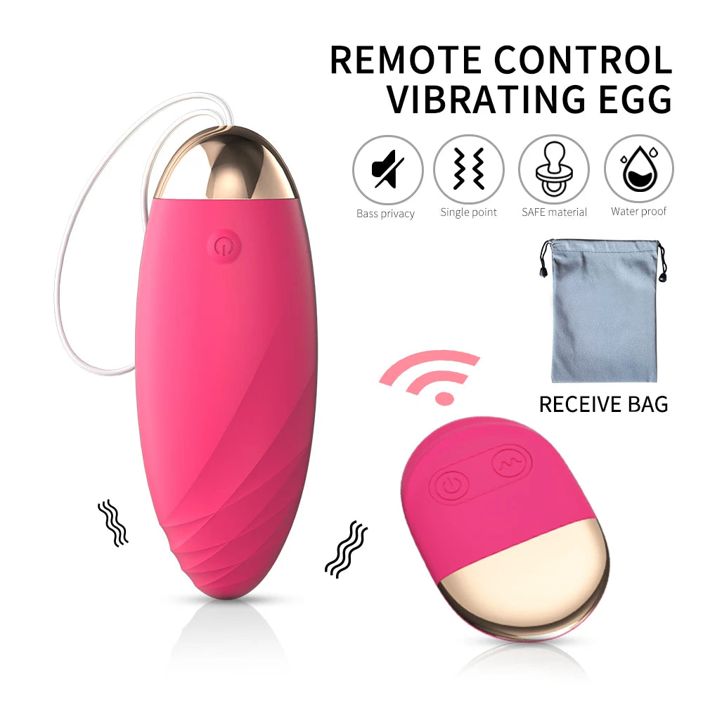 Boule de Massage Vaginale Vibrante – 10 Vitesses avec Télécommande Sans Fil