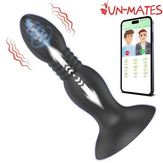 Plug anal vibrant connecté – Stimulateur de prostate masculin avec contrôle à distance via application Bluetooth, pour une expérience de plaisir intense et personnalisée.
