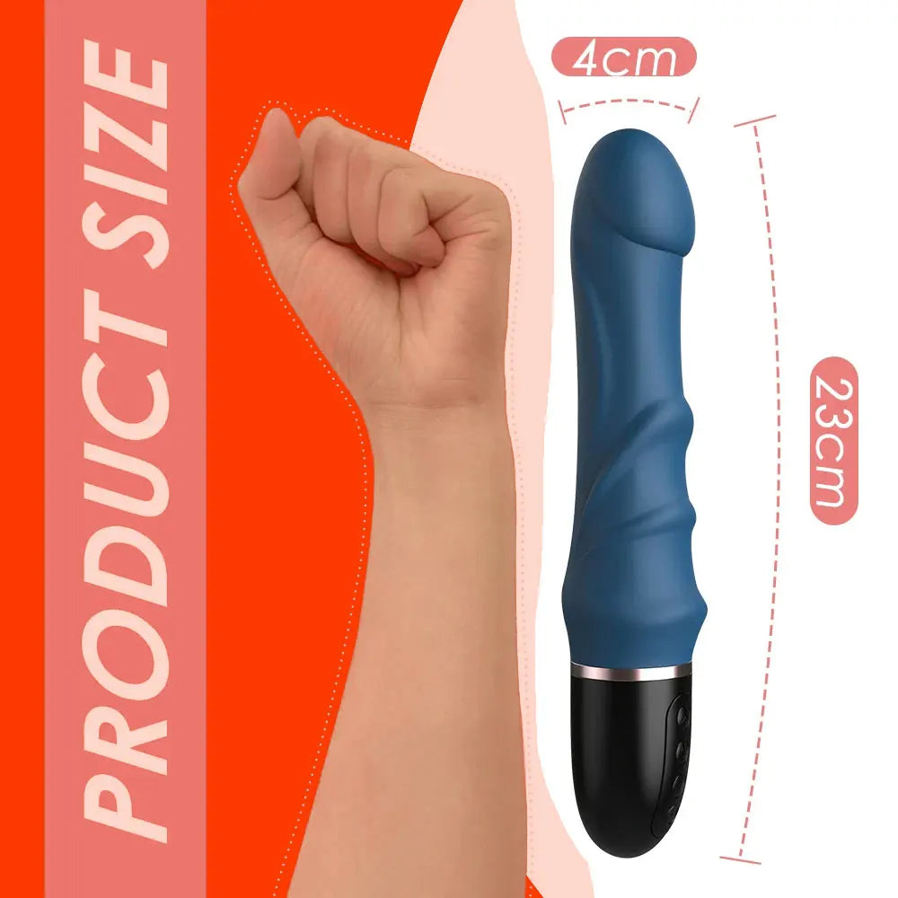 Vibrateur en Silicone Doux 10 Modes - Godemichet Vibrant pour Femme - Stimulateur Clitoridien et Point G - Masturbateur Féminin et Sextoy pour Couple