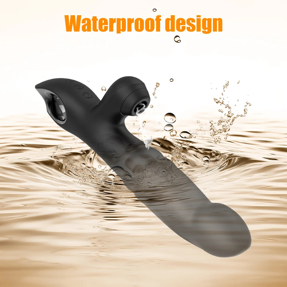 Vibromasseur Réaliste en Silicone avec Stimulateur Clitoridien – Dildo Pénétrant et Suceur de Clitoris