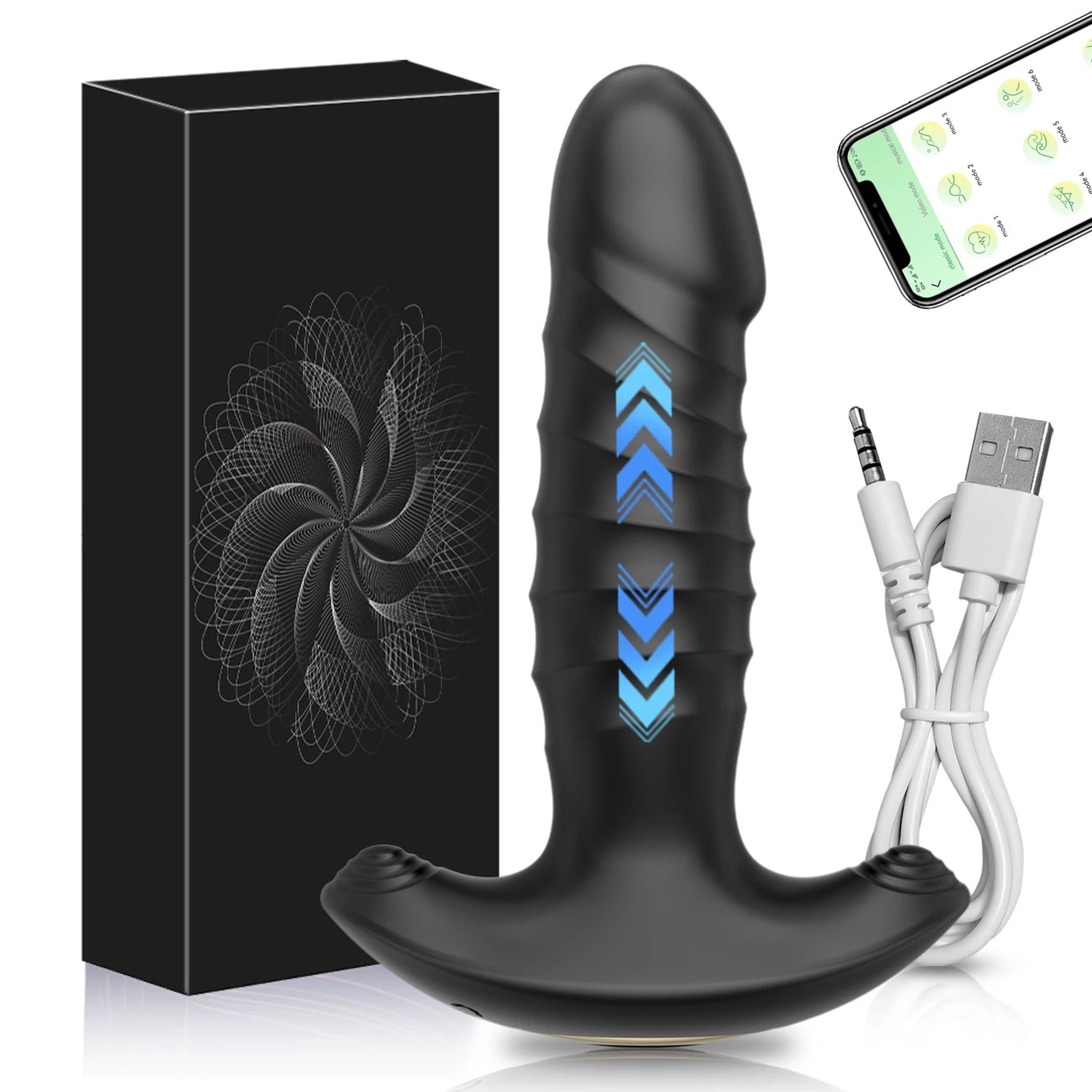 Plug Anal Téléscopique avec Contrôle via Application – Vibromasseur Prostatique et Vaginal pour Homme et Femme | Sextoy Unisexe Connecté
