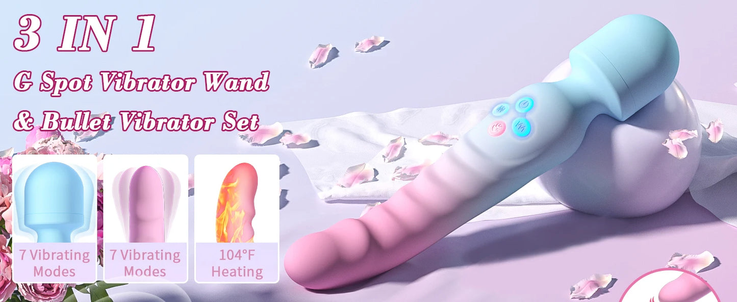 Vibromasseur AV Puissant pour Femme – Stimulation Point G, Clitoris & Massage Vaginal