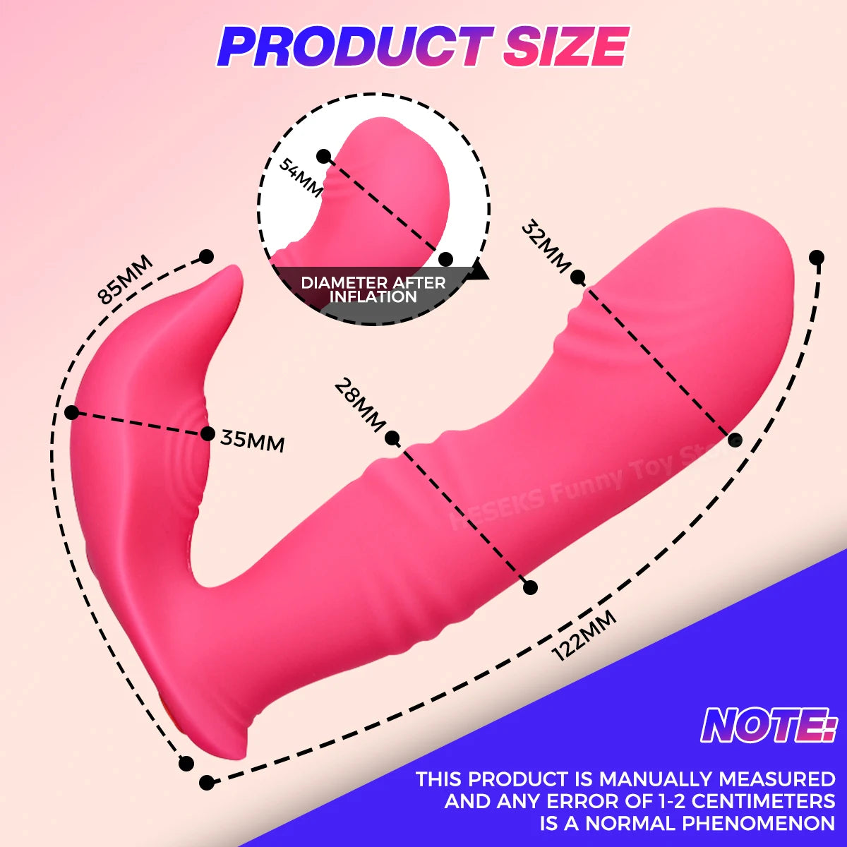 HESEKS Plug Anal Gonflable – Vibromasseur avec Télécommande & Stimulation Prostate/Vaginale