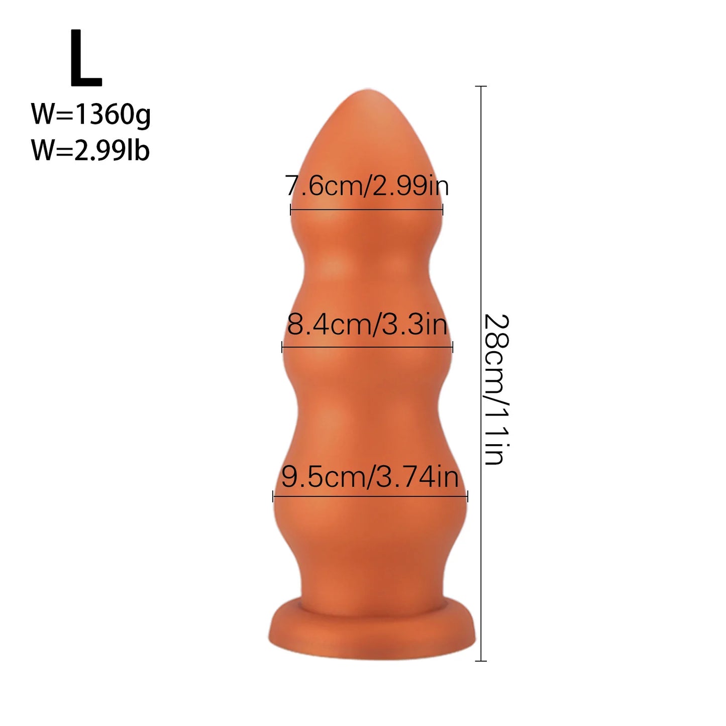Perles Anales XXL en Silicone Souple - Plug Anal Lisse Grande Taille | Sextoy Femme et Homme