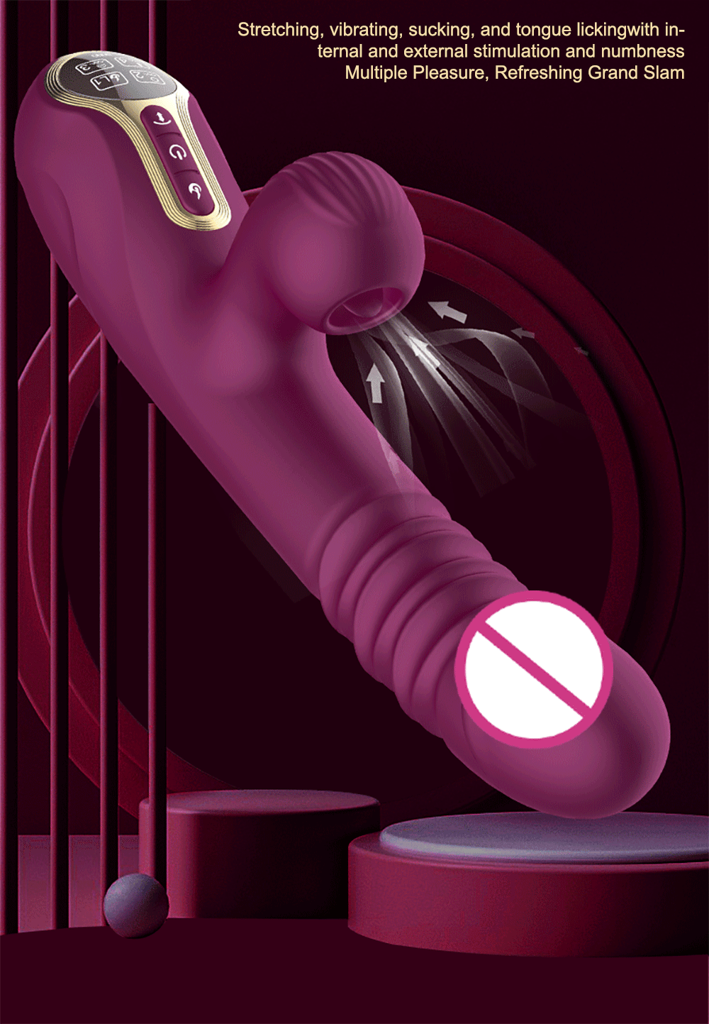 Vibromasseur Poussant Automatique – Stimulation Point G & Clitoris avec Fonction Succion