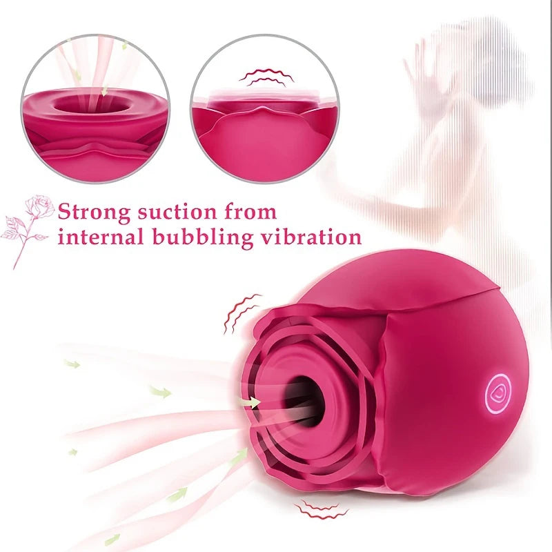 "Vibromasseur rose avec succion puissante - Stimulateur sous vide pour mamelons et clitoris - Jouet intime pour femmes"