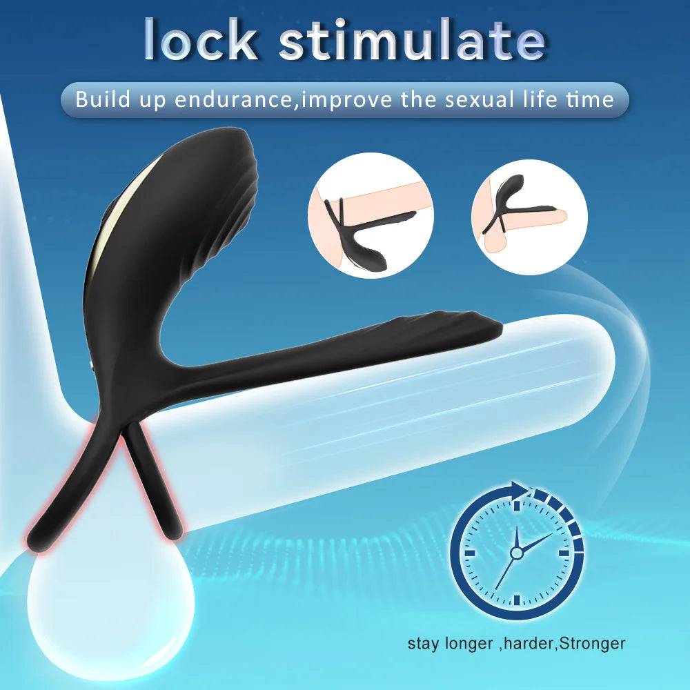 Double Anneau Pénien à Double Moteur - Retard d’Éjaculation et Renforcement de l’Érection | Sextoy Homme Adulte