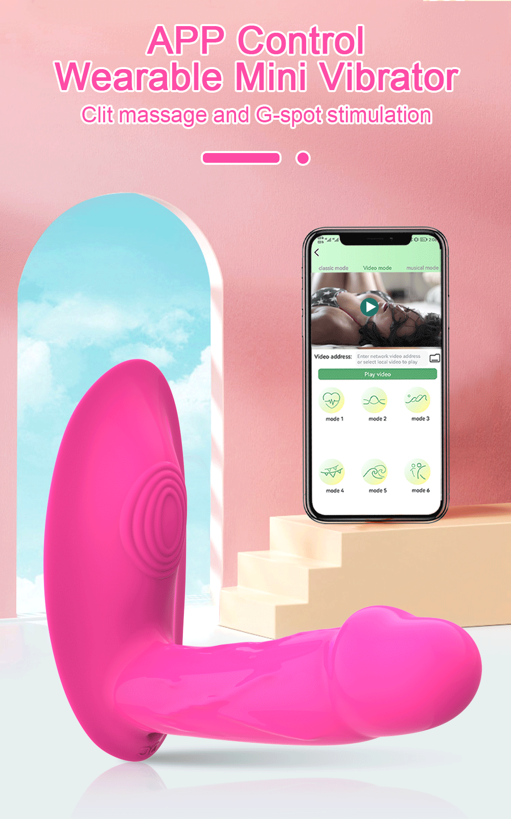 Mini Vibromasseur Portatif Connecté – Stimulateur Point G & Clitoris Bluetooth
