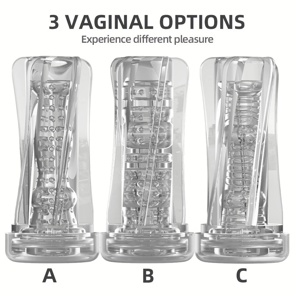 Masturbateur Homme – Vagin en Silicone Transparent avec Effet de Succion