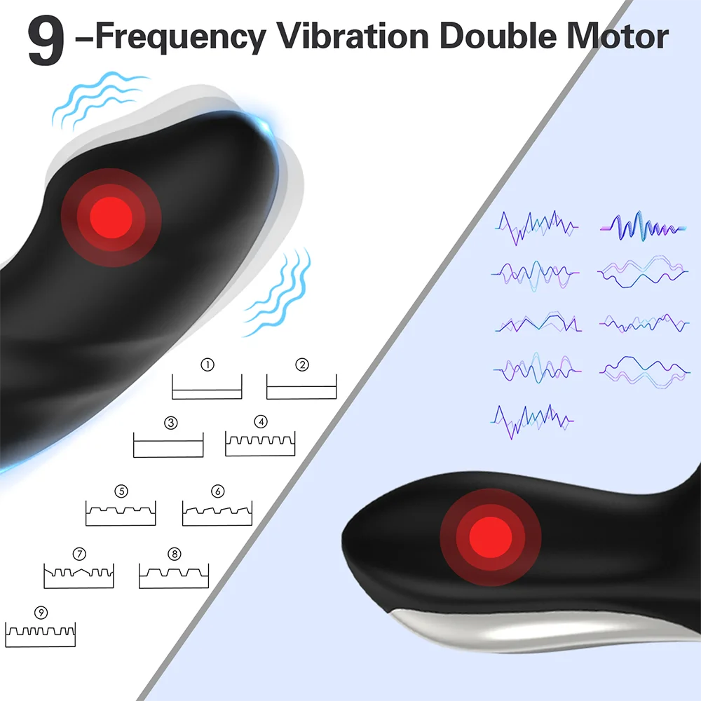 Stimulateur de Prostate Rotatif pour Homme – Vibromasseur Anal Connecté Bluetooth avec Télécommande Sans Fil