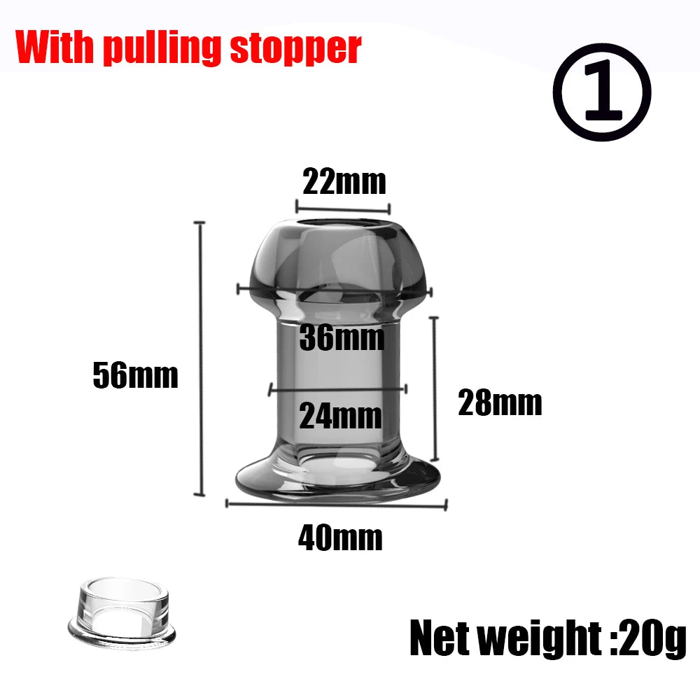 Plug Anal Creux en Silicone – Tunnel Dilatateur avec Base Sécurisée