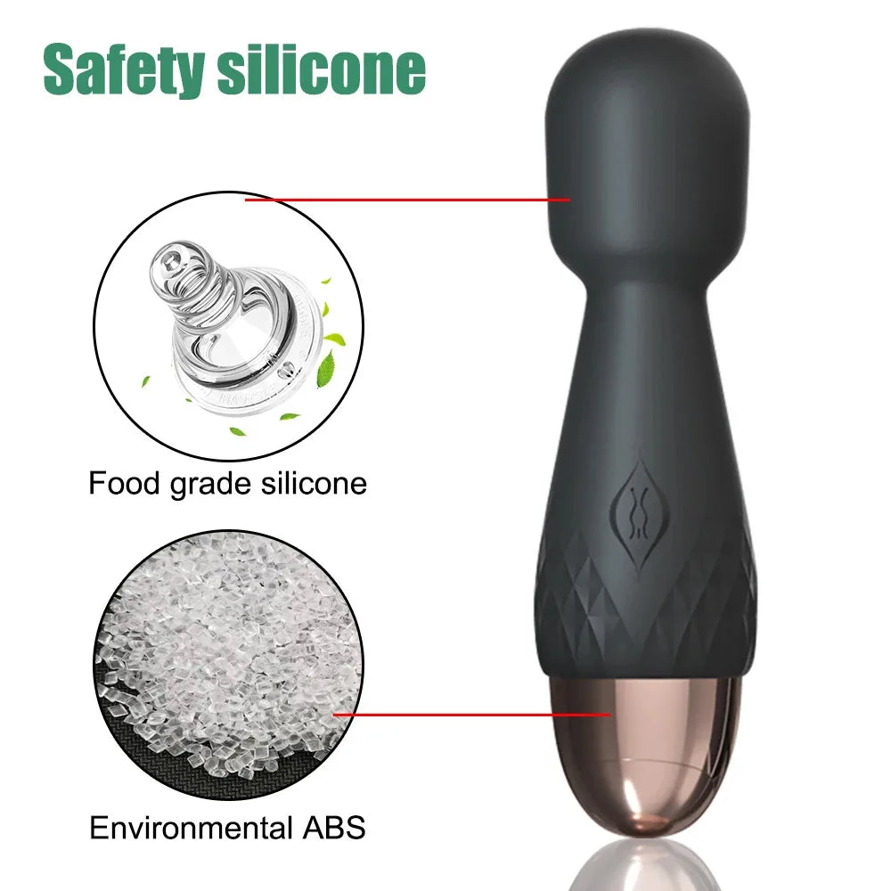 Mini Vibromasseur Personnel en Silicone – Puissant et Silencieux | Stimulateur Clitoridien & G-Spot pour Femme