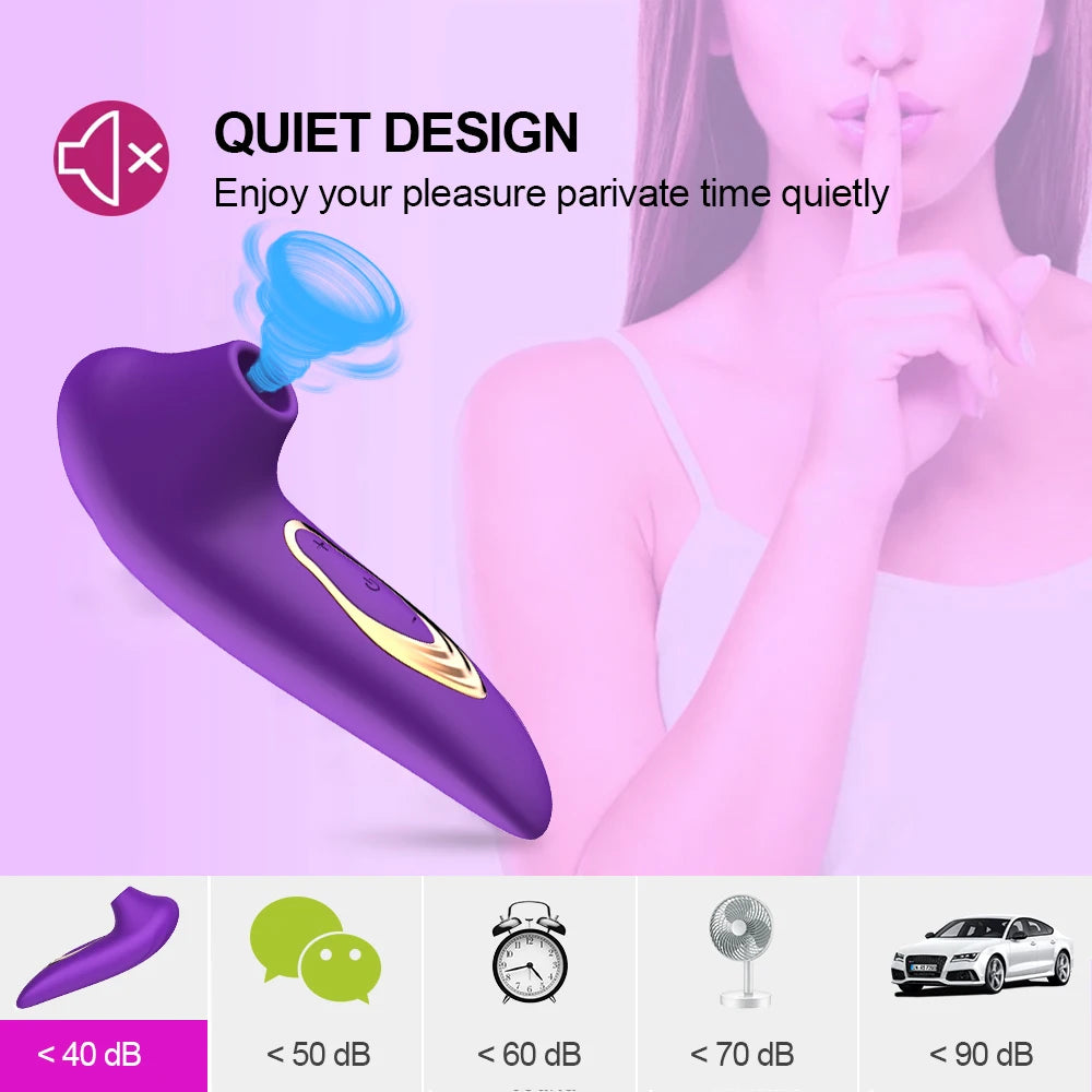 "Vibrateur suceur clitoridien – Stimule le point G, les tétons et le clitoris pour un plaisir intense. Masturbateur érotique conçu pour le plaisir féminin."