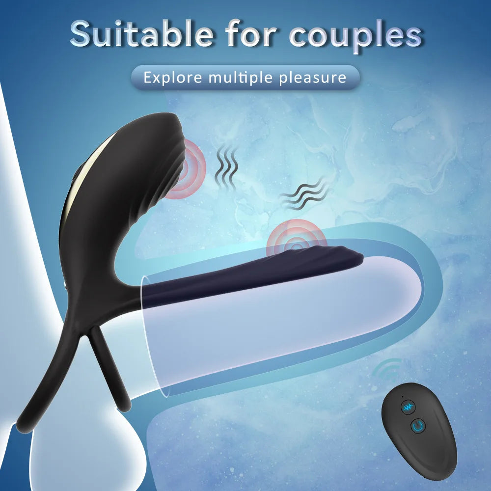 Double Anneau Pénien à Double Moteur - Retard d’Éjaculation et Renforcement de l’Érection | Sextoy Homme Adulte