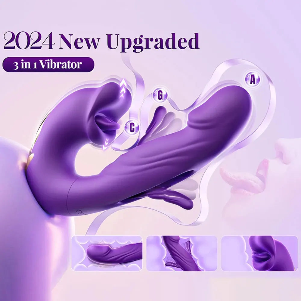 Stimulateur point G pour femmes – 7 modes de vibration, pulsation et stimulation par mouvements de langue – Design ergonomique pour un plaisir intense