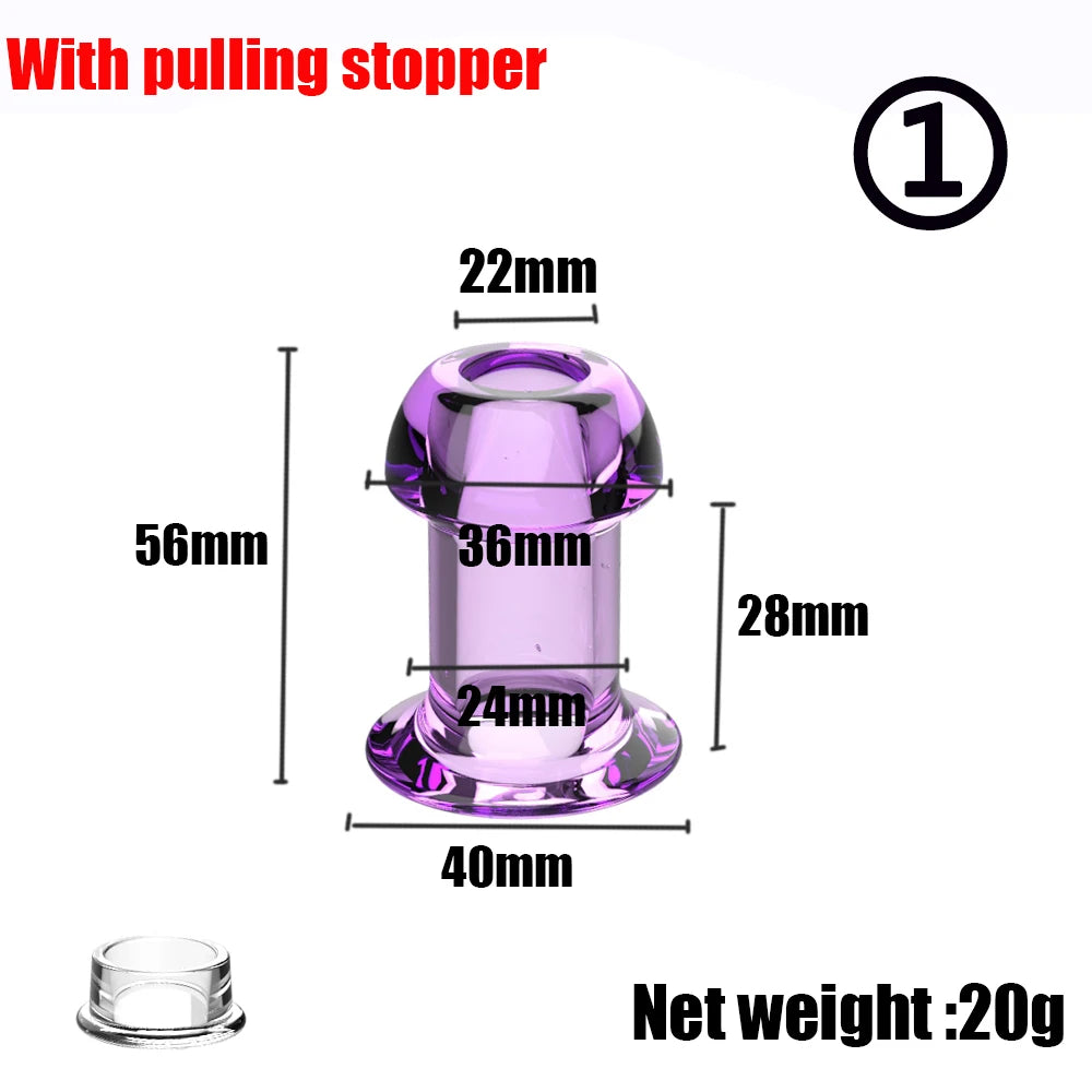 Plug Anal Creux en Silicone – Tunnel Dilatateur avec Base Sécurisée