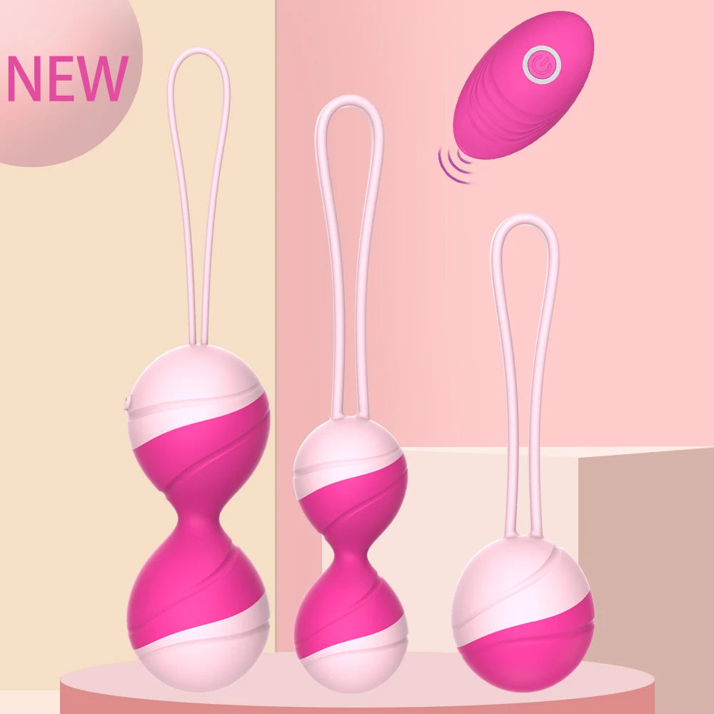 Boules de Kegel Vibrantes avec Télécommande – Œuf Vibrant pour Exercices Vaginal & Renforcement du Périnée