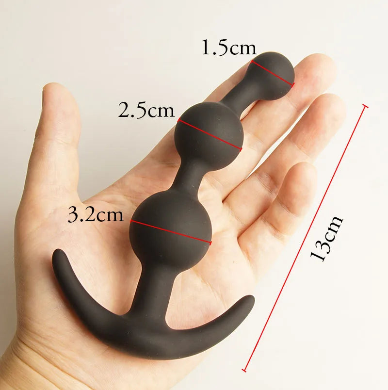 Perles Anales Longues en Silicone – Dildo Anal Progressif pour Entraînement, Massage Prostatique et Stimulation Anale