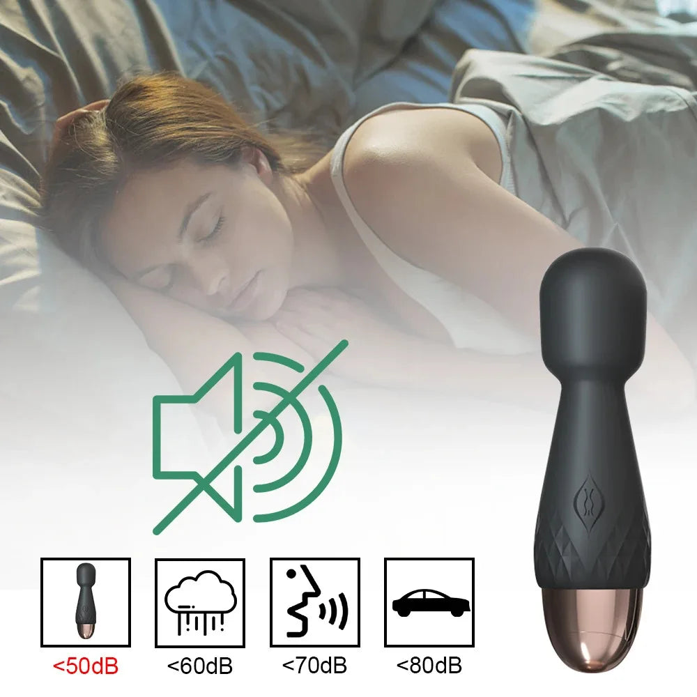 Mini Vibromasseur Personnel en Silicone – Puissant et Silencieux | Stimulateur Clitoridien & G-Spot pour Femme