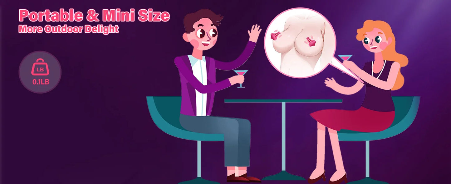 Pinces Vibrantes pour Seins - 9 Modes de Vibration - Stimulation Magnétique des Tétons - Accessoire Érotique BDSM pour Femmes et Couples