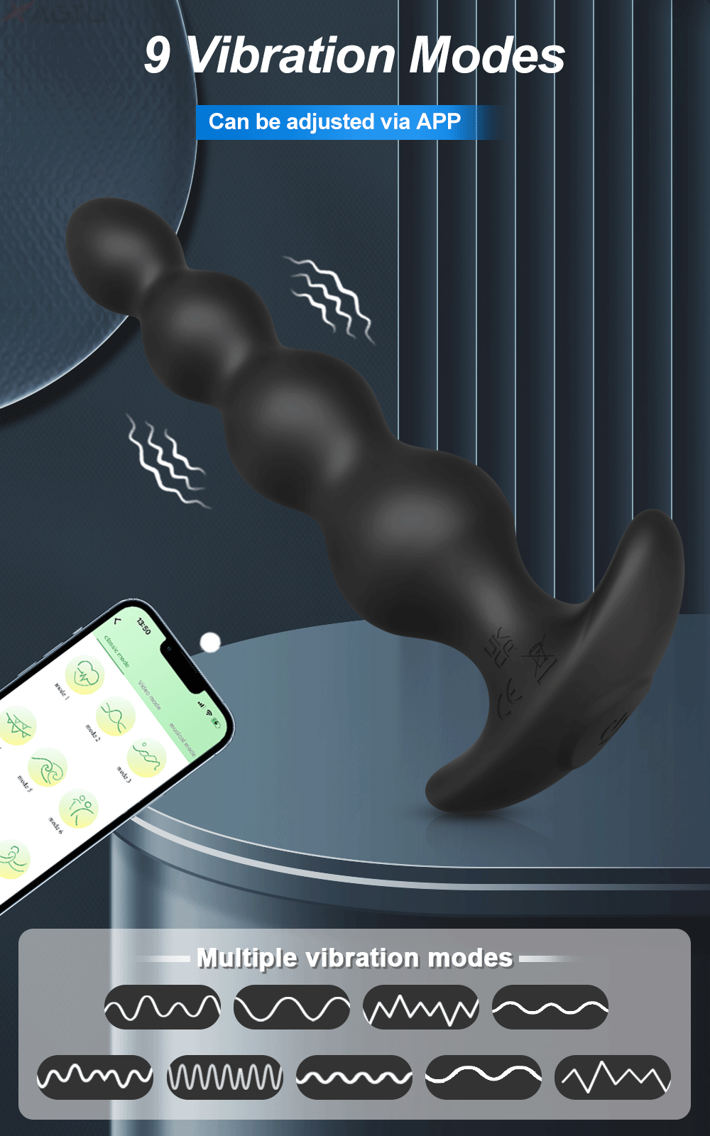 Plug Anal Vibrant Connecté – Prostate Massager Bluetooth avec Télécommande Sans Fil