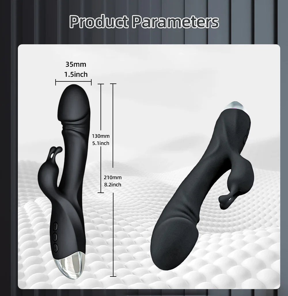 Vibromasseur Rabbit Puissant – Stimulation Point G, Clitoris & Seins