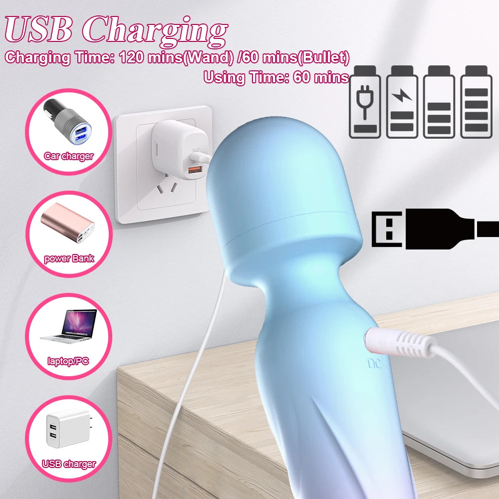 Vibromasseur AV Puissant pour Femme – Stimulation Point G, Clitoris & Massage Vaginal