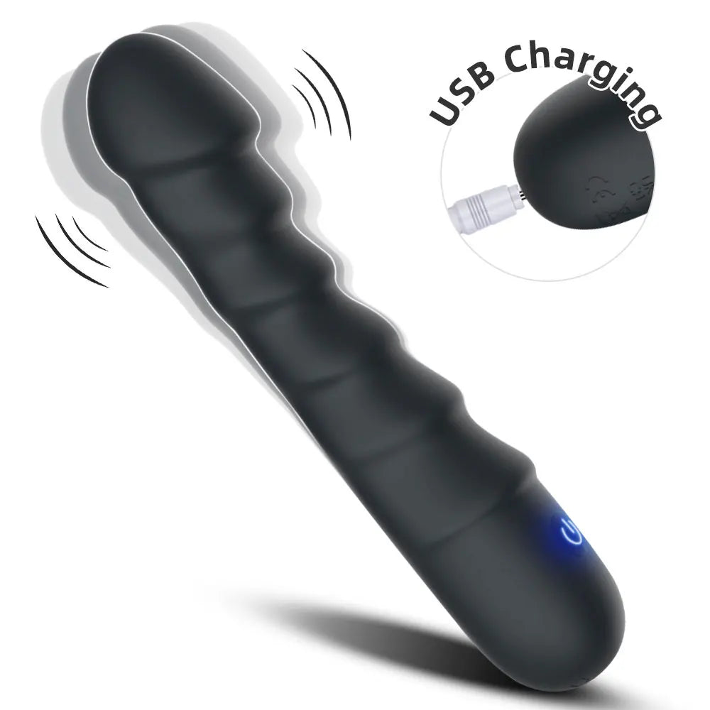 Vibrateur 20 Modes en Silicone Souple - Godemichet Réaliste avec Moteur Puissant - Stimulateur Point G et Clitoris - Masturbateur Féminin Adulte