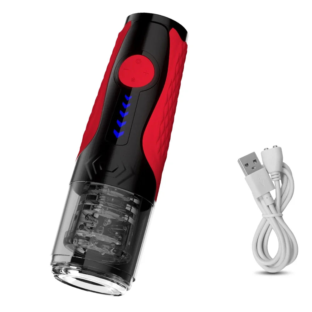 Masturbateur Téléscopique Automatique – Cup Vibrante à Poussée et Rotation pour Homme