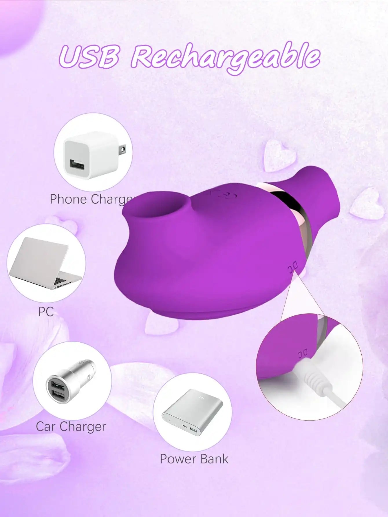 Stimulateur Clitoridien et Vaginal Double Action - Vibreur Succeur et Lècheur pour Femme | Sextoy Adulte