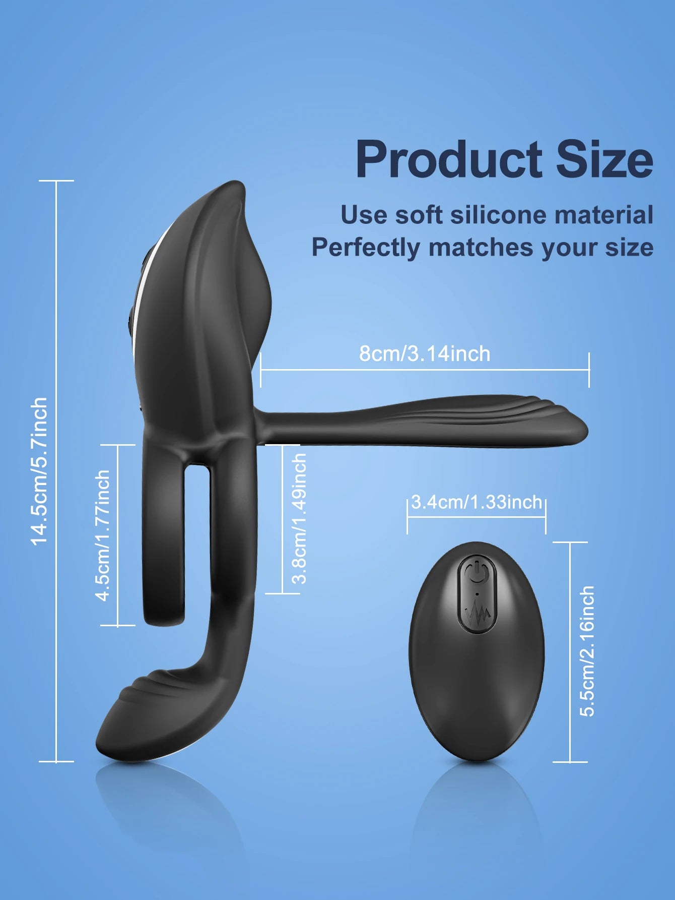Cock Ring Vibrant pour Hommes - Retard d’Éjaculation | Stimulation du Clitoris, Point G et Anal | Sextoy Couple