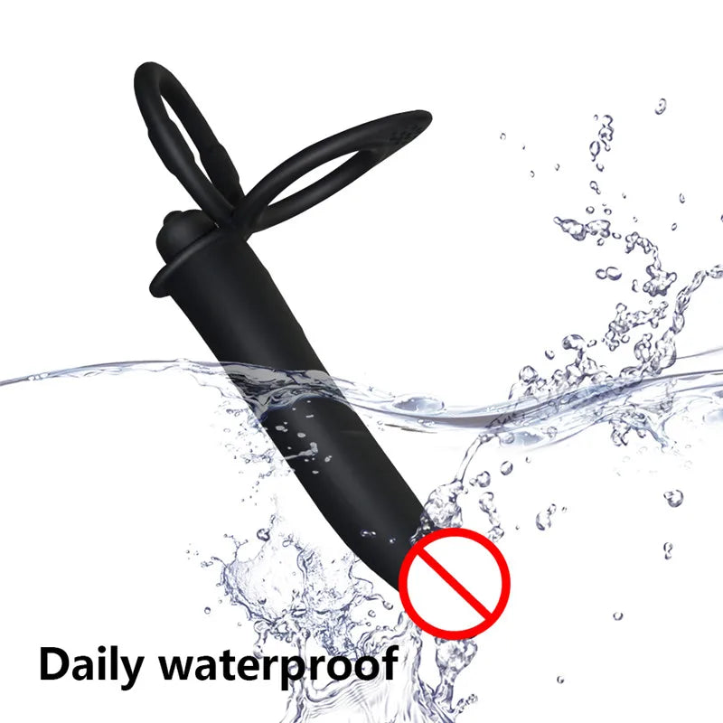 Double Pénétration - Sextoy Vibrant avec Plug Anal et Stimulateur Point G