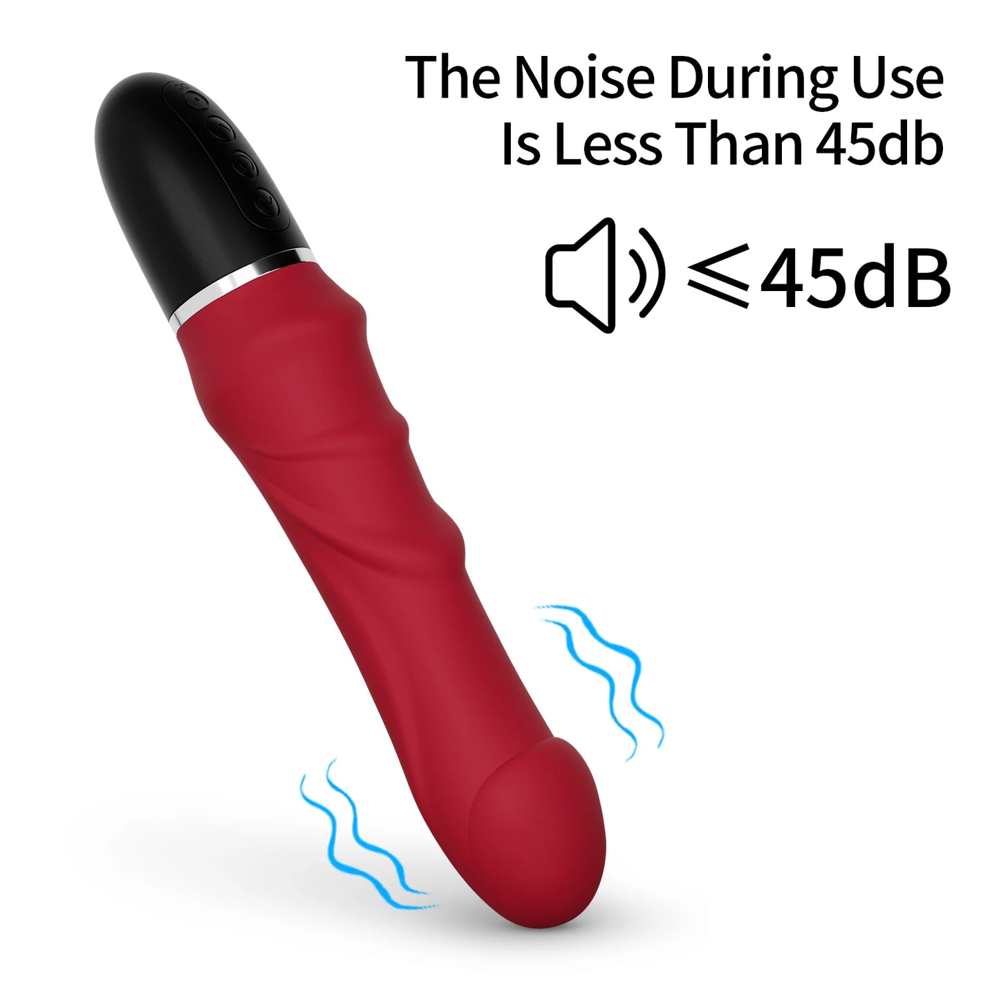 Vibrateur en Silicone Doux 10 Modes - Godemichet Vibrant pour Femme - Stimulateur Clitoridien et Point G - Masturbateur Féminin et Sextoy pour Couple