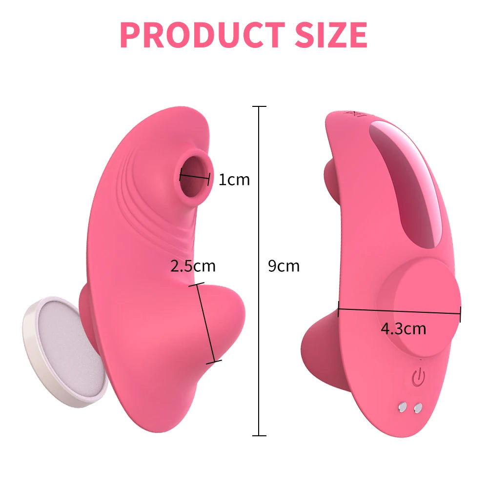 "Vibromasseur suceur de clitoris télécommandé – Stimulation intense, culotte vibrante discrète, plaisir sans les mains."