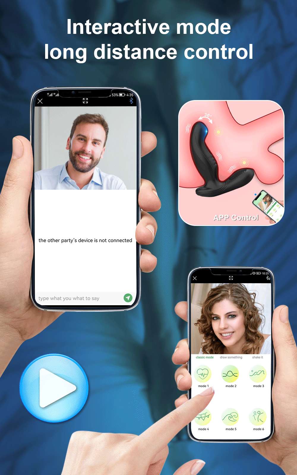 Stimulateur Prostatique Vibrant Connecté - Plug Anal Télécommandé par Application - Sextoy Homme pour Stimulation de la Prostate et Jeux de Couple