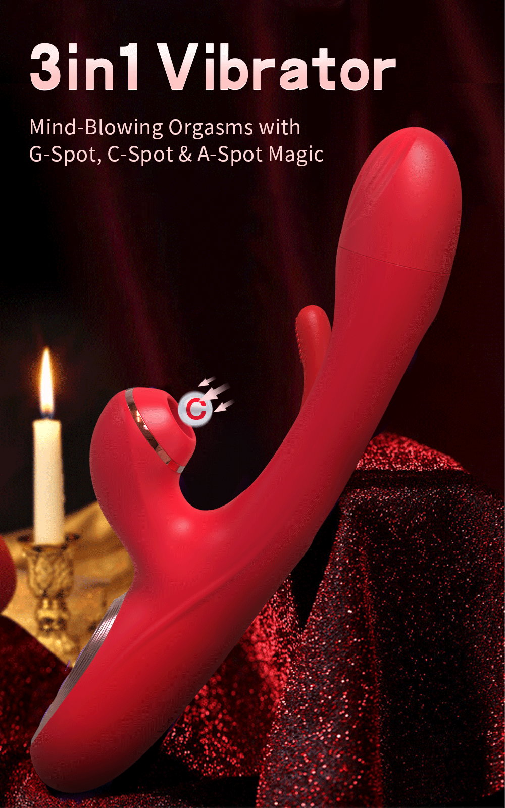 Stimulateur clitoridien nouvelle génération – Vibromasseur "Lapin" avec tapotement, vibration et succion pour des sensations intenses et ciblées
